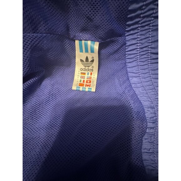 Adidas Vtg Retro 90s 80s Men Purple Track Jacket Small trefoil 6493 Lined Nylon - Picture 6 of 14